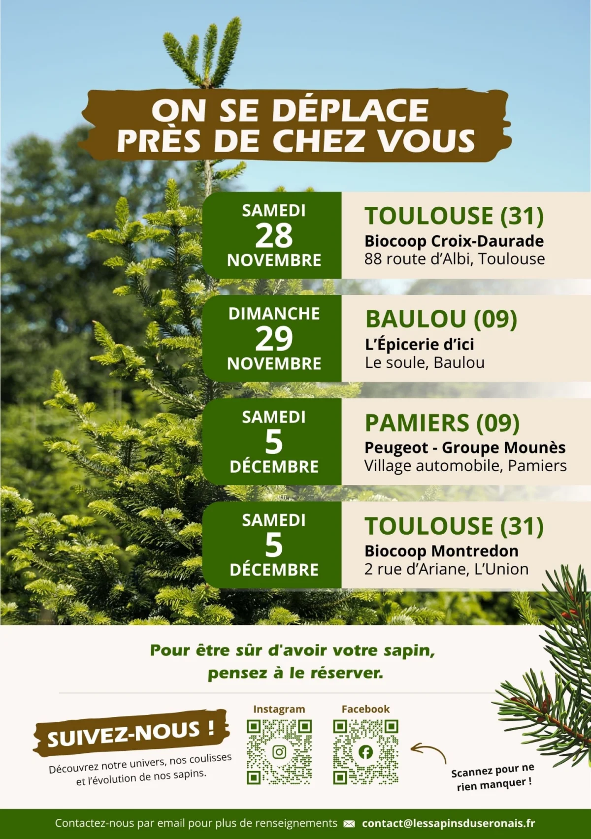 Flyer Les Sapins du Séronais — verso